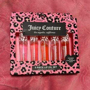 Juicy Couture 5-Piece Lip Oil Set - Pink and Red Collection